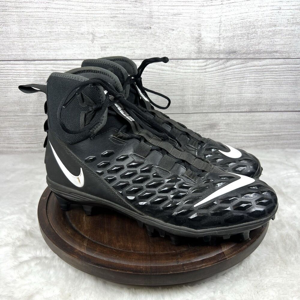 Nike Mens Football Cleats Force Savage Varsity 2 Black AQ8155-001 Logo Size 11.5